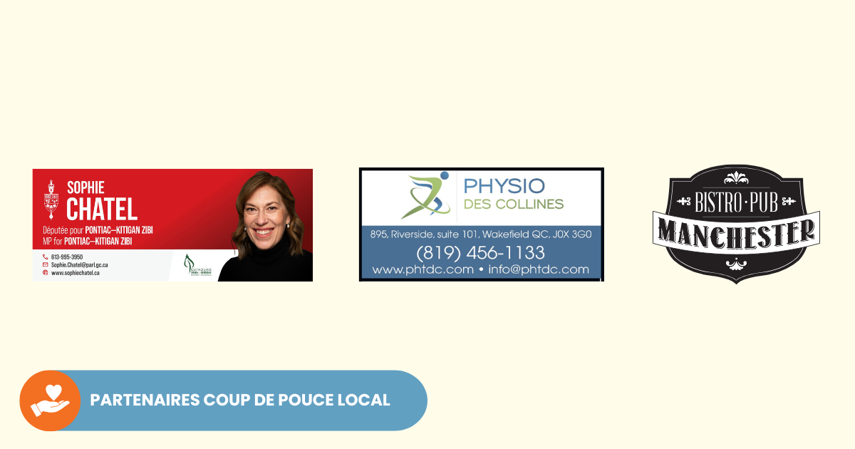 Partenaire Coup de pouce local : Sophie Chatel, députée fédérale pour Pontiac-Kitigan Zibi et Physio des Collines